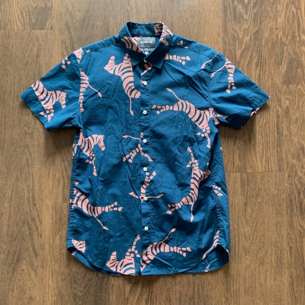 Bonobos Riviera Short Sleeve Zebra Print